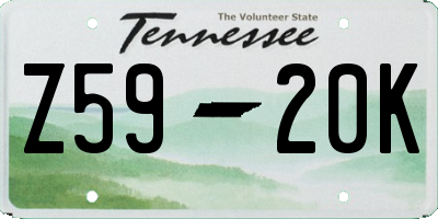 TN license plate Z5920K
