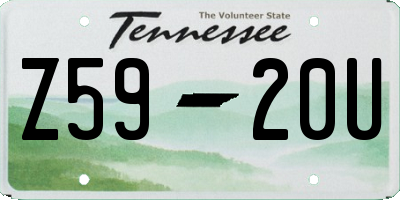 TN license plate Z5920U