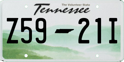 TN license plate Z5921I
