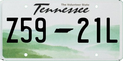 TN license plate Z5921L