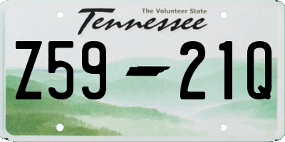 TN license plate Z5921Q