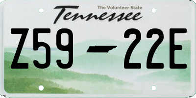 TN license plate Z5922E