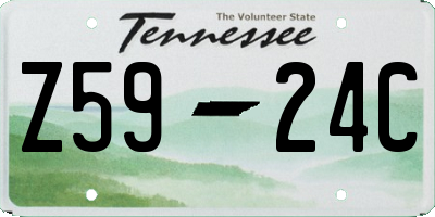 TN license plate Z5924C