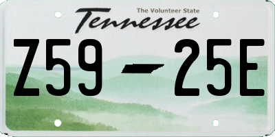 TN license plate Z5925E