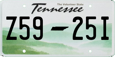 TN license plate Z5925I