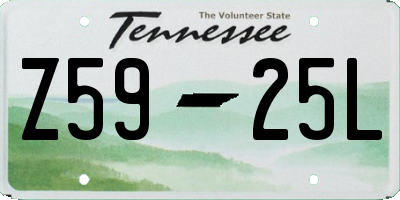 TN license plate Z5925L