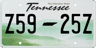 TN license plate Z5925Z