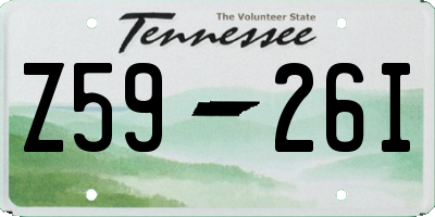 TN license plate Z5926I
