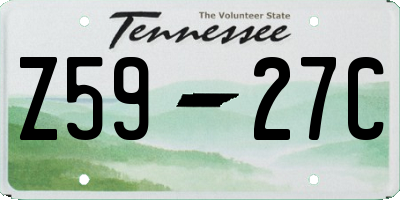 TN license plate Z5927C