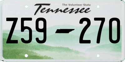 TN license plate Z5927O