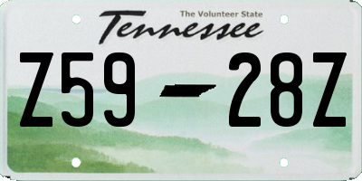 TN license plate Z5928Z