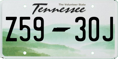 TN license plate Z5930J