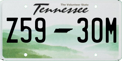 TN license plate Z5930M