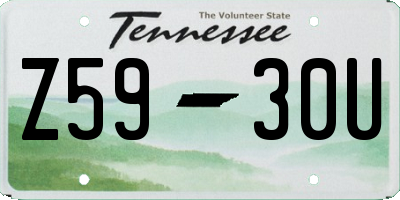 TN license plate Z5930U