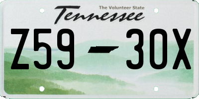 TN license plate Z5930X