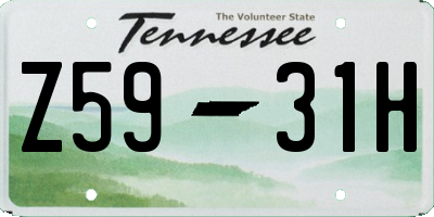 TN license plate Z5931H