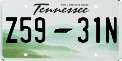 TN license plate Z5931N