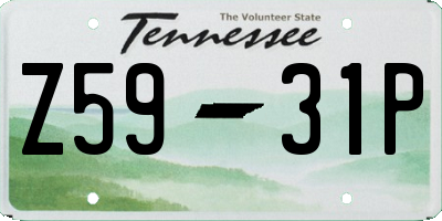 TN license plate Z5931P
