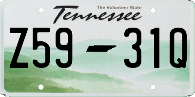 TN license plate Z5931Q