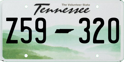 TN license plate Z5932O