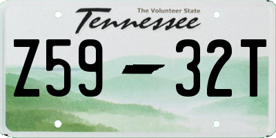 TN license plate Z5932T