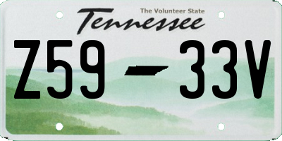 TN license plate Z5933V