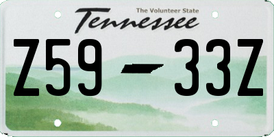 TN license plate Z5933Z