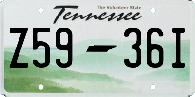 TN license plate Z5936I