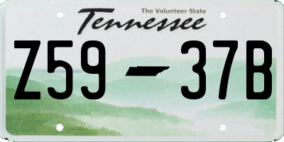 TN license plate Z5937B