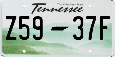 TN license plate Z5937F