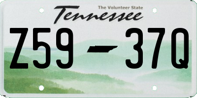 TN license plate Z5937Q
