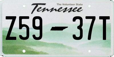 TN license plate Z5937T