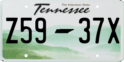 TN license plate Z5937X