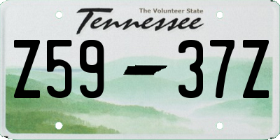 TN license plate Z5937Z