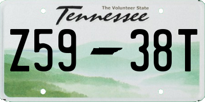 TN license plate Z5938T