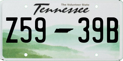 TN license plate Z5939B