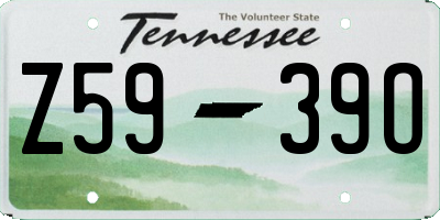 TN license plate Z5939O