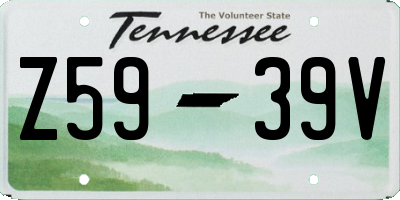 TN license plate Z5939V