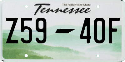 TN license plate Z5940F