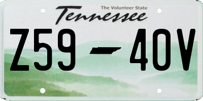 TN license plate Z5940V
