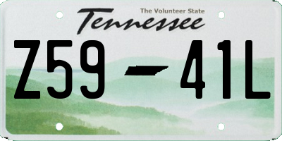 TN license plate Z5941L
