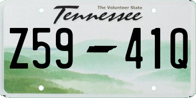 TN license plate Z5941Q