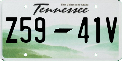 TN license plate Z5941V
