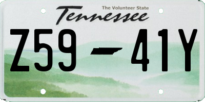TN license plate Z5941Y