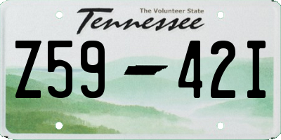 TN license plate Z5942I