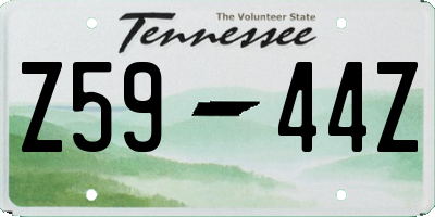 TN license plate Z5944Z