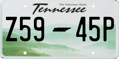 TN license plate Z5945P