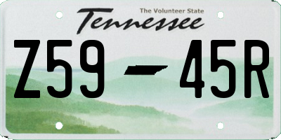 TN license plate Z5945R