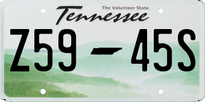 TN license plate Z5945S