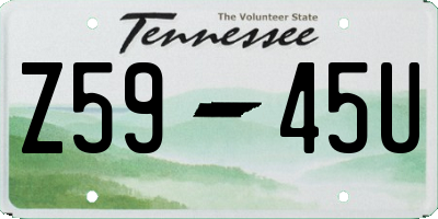 TN license plate Z5945U